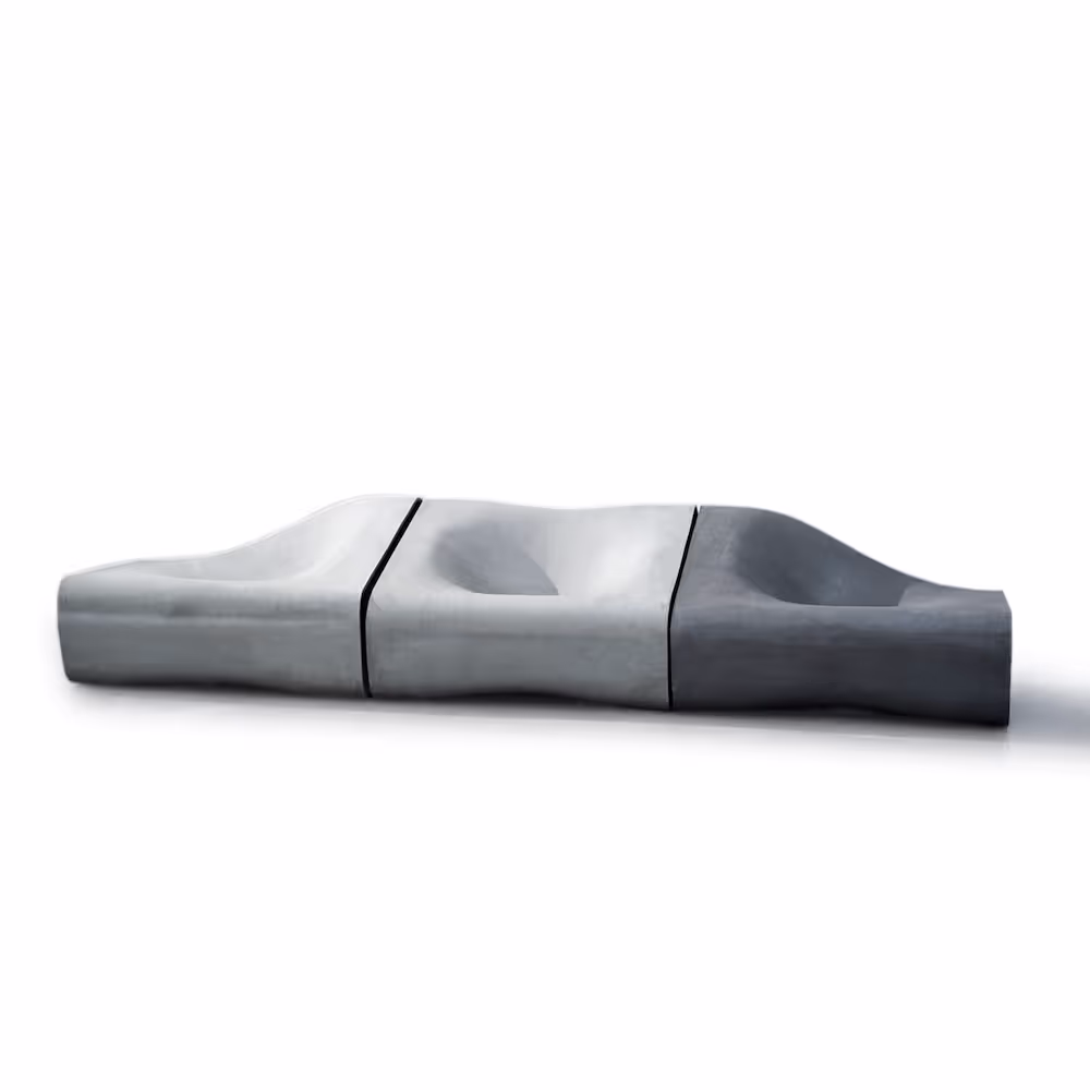 Swisspearl Dune‑Loungechair vor weißem Hintergrund
