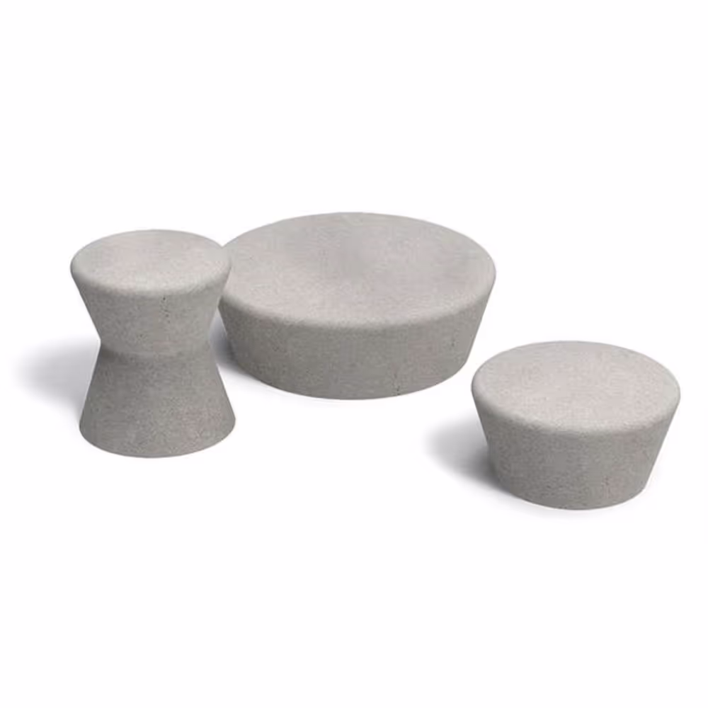 Swisspearl Porto Tisch, Beistelltisch und Hocker